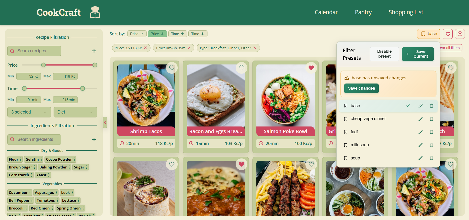 Cookbook aplikace